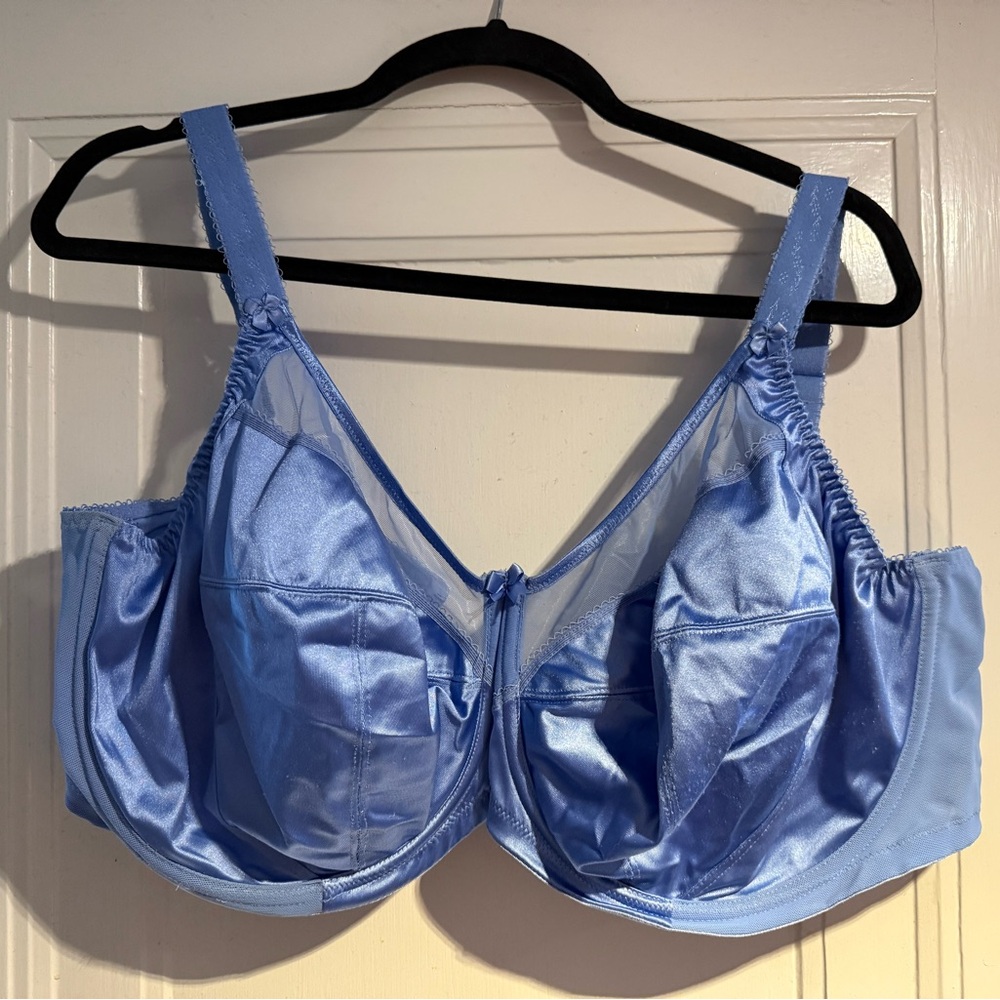 Goddess Blue Satin Women's Bra size 42J